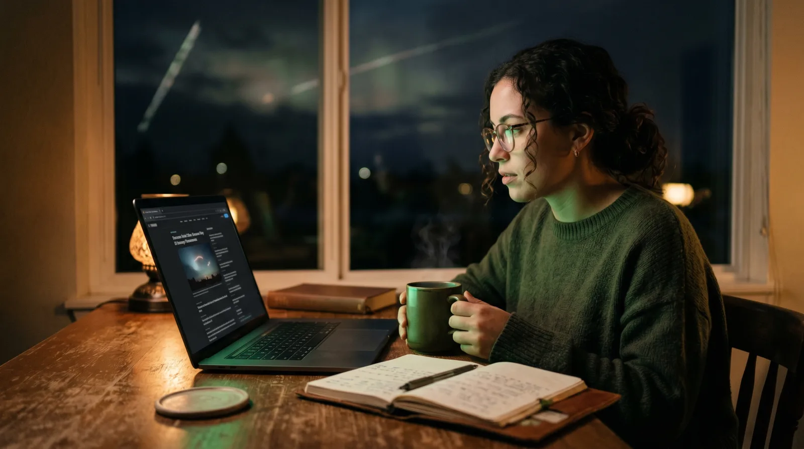 Person processing disclosure anxiety near laptop and notebook