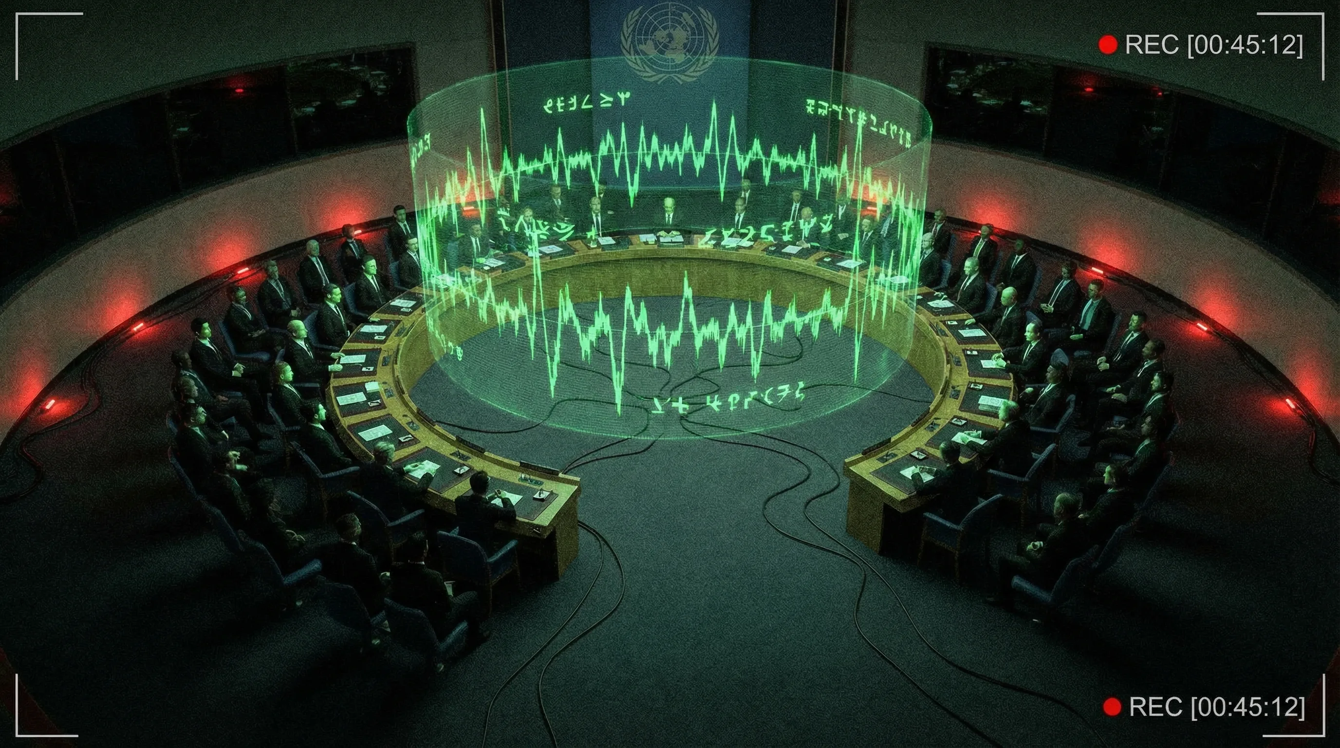 World leaders watching first contact transmission