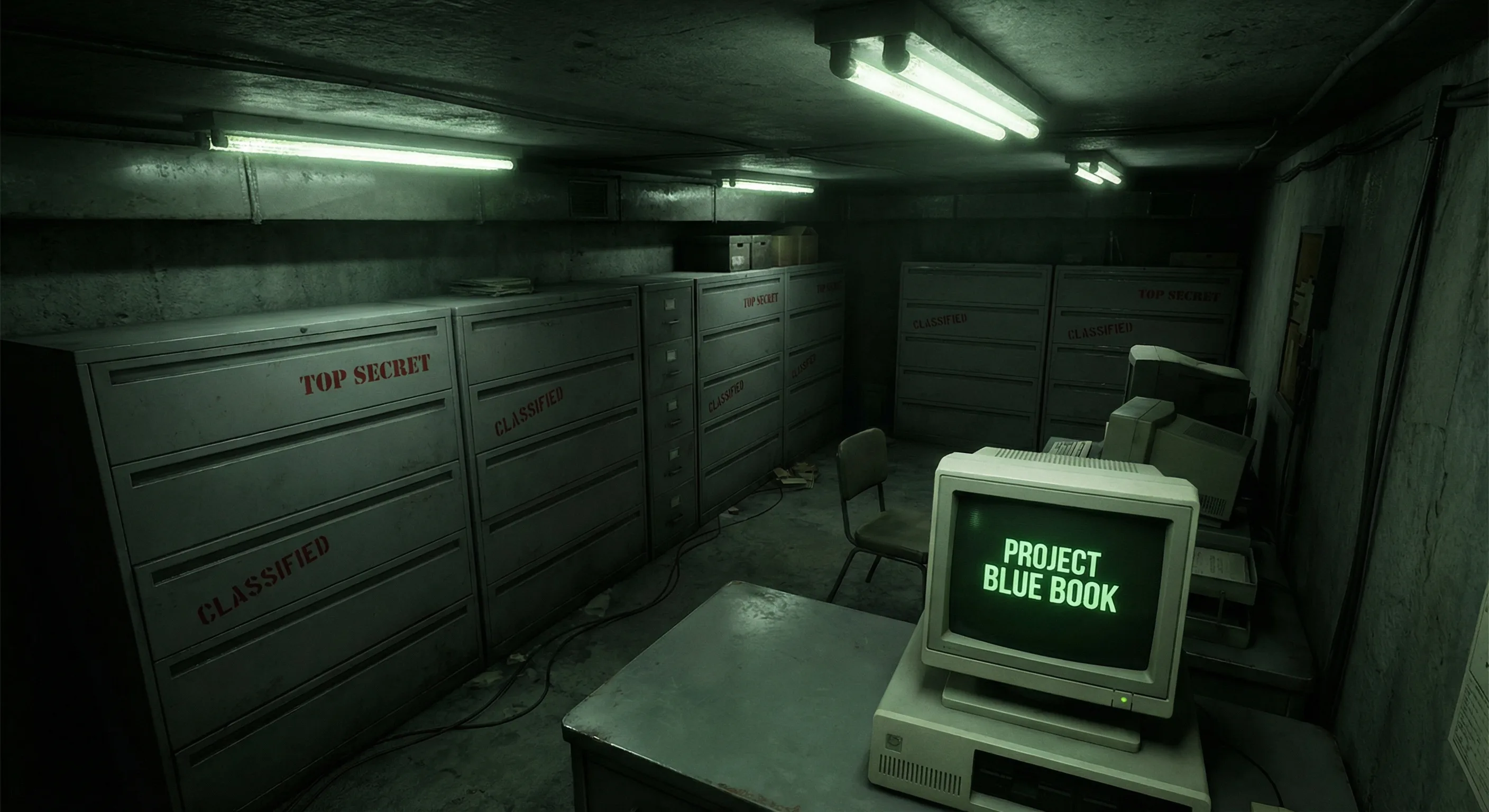 Classified government filing room
