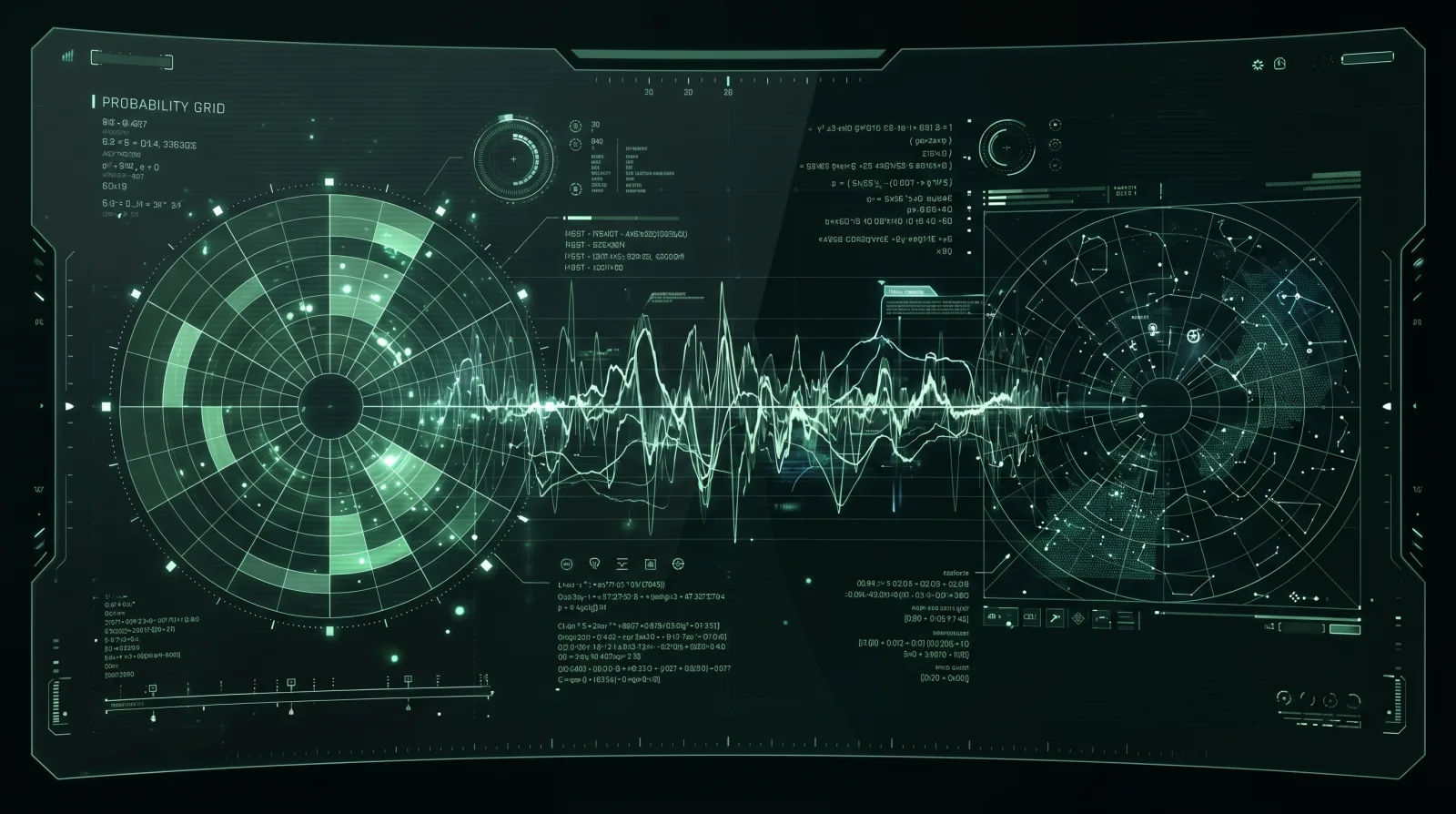 Alien signal credibility scale interface and star map