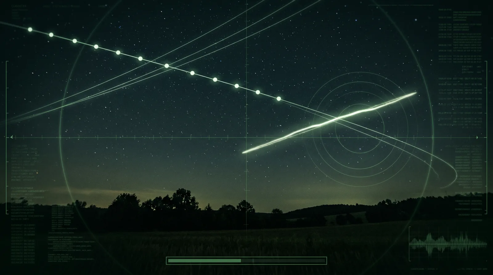 Satellite train comparison against anomalous night-sky movement