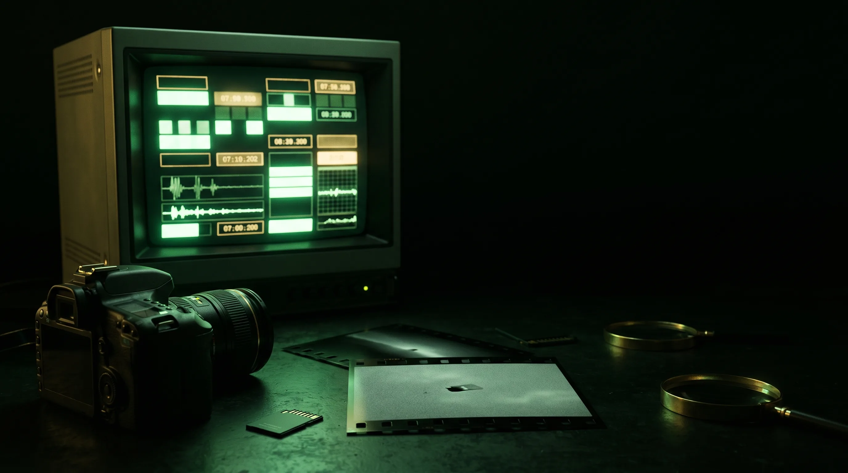 UFO evidence checklist with camera metadata and analysis frames